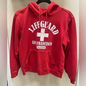 Beimar, Life Guard, Hooded Sweatshirt, Hoodie, Juniors, Red, Size S